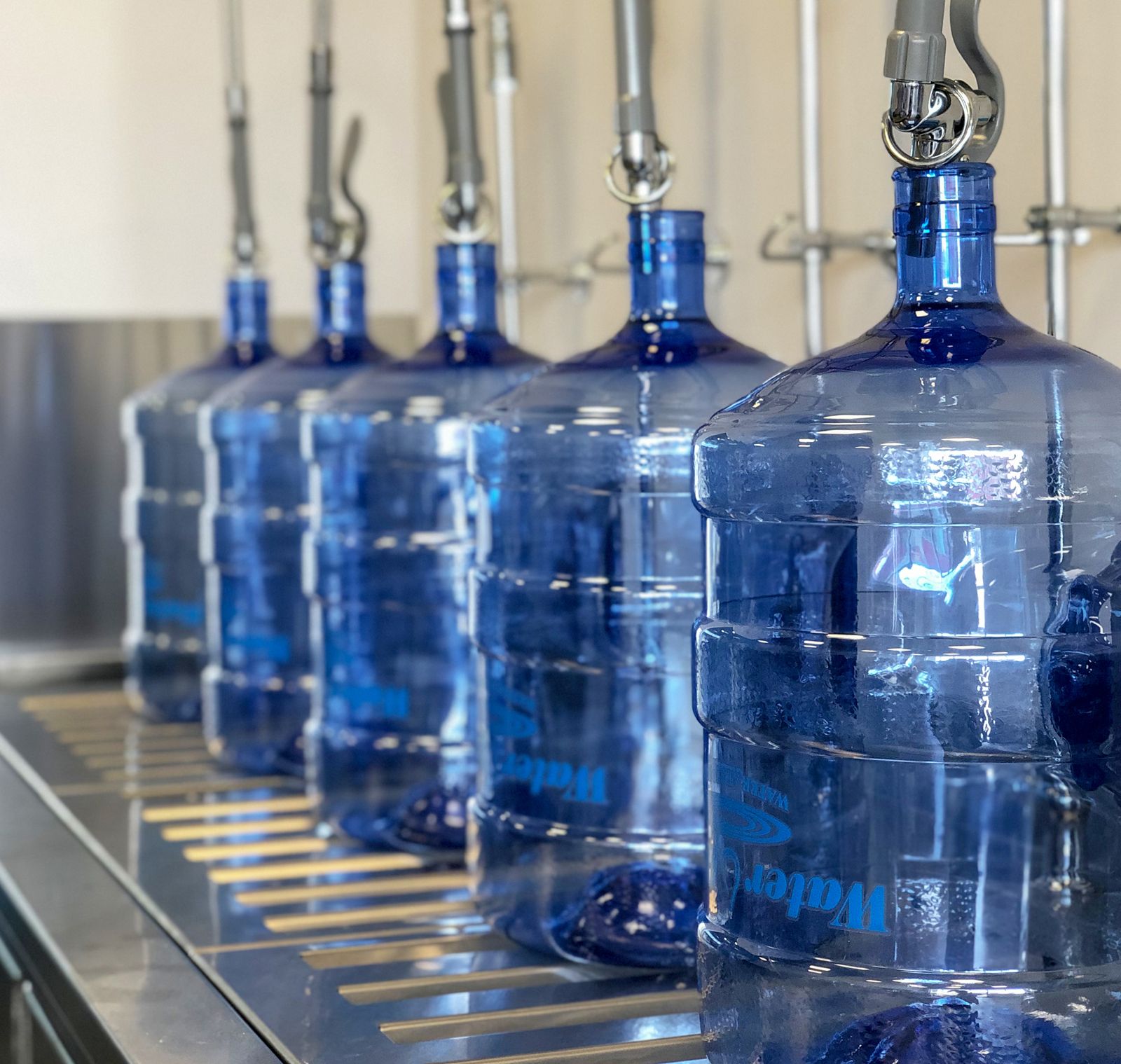 Reusable bottles at a Water Depot U-Fill station